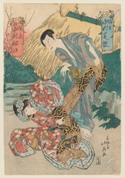 Die Schauspieler Nakamura Shikan II und Nakamura Matsue in unbekannten Rollen